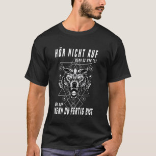 Camiseta Calistenia Divertida No Escuchen al Lobo Blanco