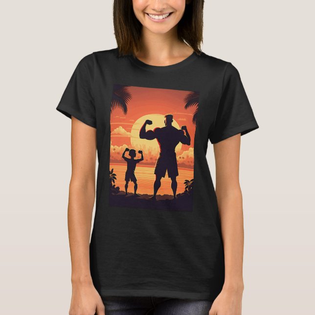 Camiseta Calisthenics Exercise Enthusiasts Father And Son D (Anverso)