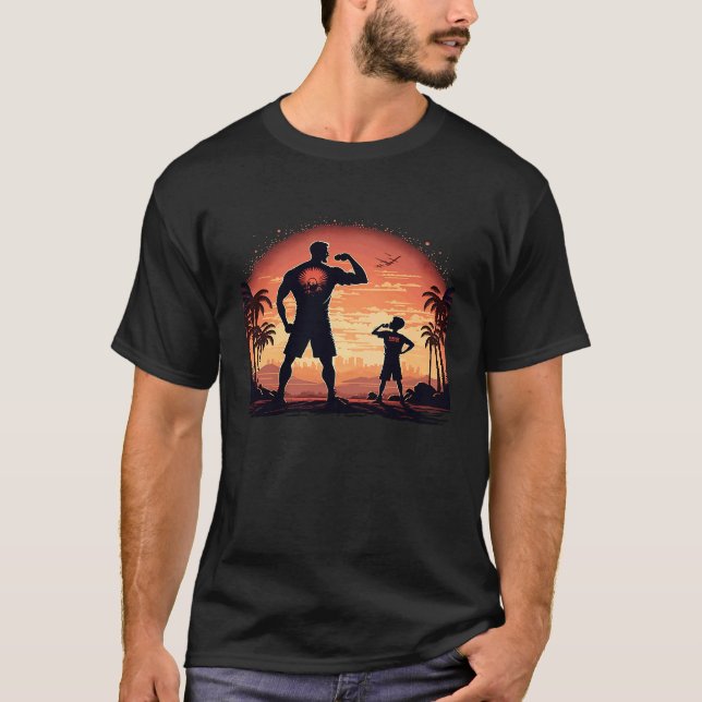 Camiseta Calisthenics Exercise Enthusiasts Father And Son D (Anverso)