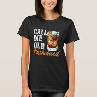 Camiseta Call Me Old Fashioned - Vintage Whiskey Shirt Drin
