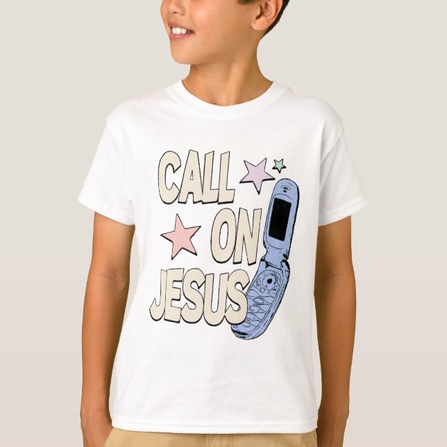 Camiseta Call on Jesus – Retro Faith Design (Anverso)