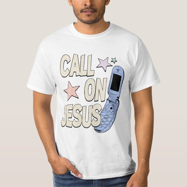 Camiseta Call on Jesus – Retro Faith Design (Anverso)