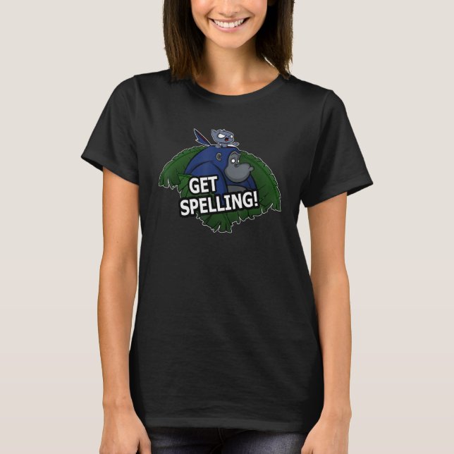 Camiseta ¡Cállate! Diseño De Gorilas Y Gatos (Anverso)