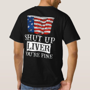 Camiseta Cállate el hígado estás bien bebiendo cerveza dive