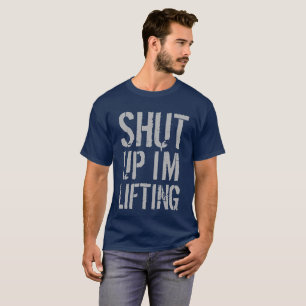 CAMISETA CÁLLATE ESTOY LEVANTANDO PESAS EN EL GIMNASIO CULT