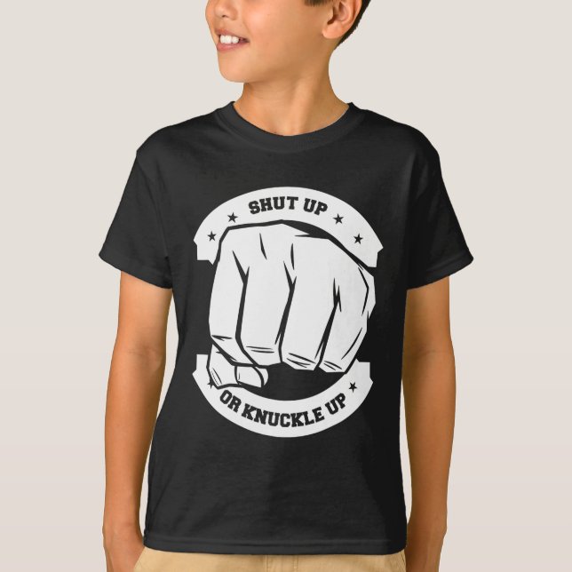 Camiseta Cállate O Sube De La Mancha - Boxeo De Nueces Desn (Anverso)