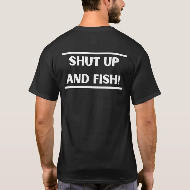 Camiseta ¡Cállate y pesca! (Reverso)