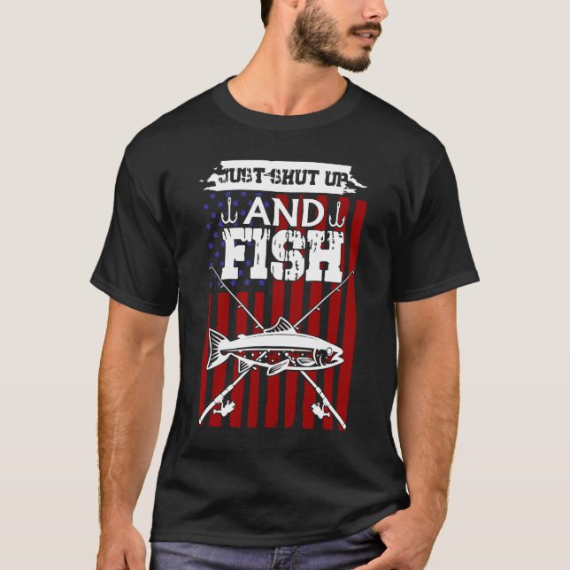 Camiseta Cállate y pesca (Anverso)