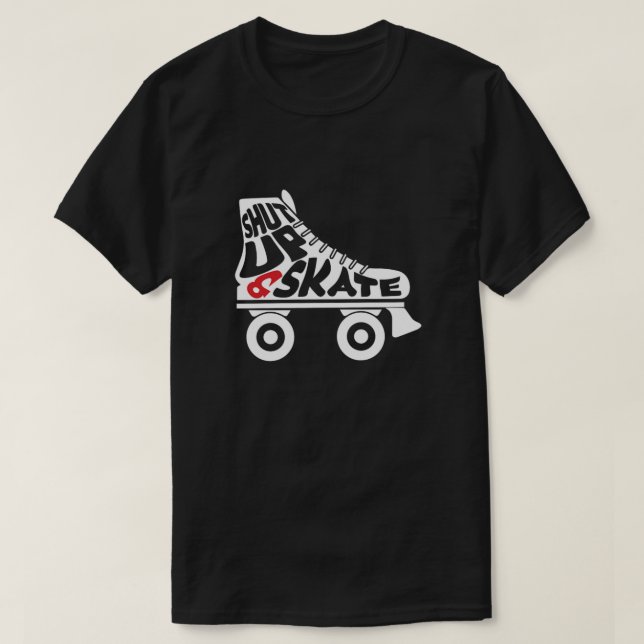 Camiseta Cállate Y Skate Roller Skates En Línea Gif (Diseño del anverso)