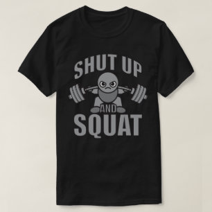 Camiseta Cállate Y Squat - Cute Kawaii Weightlifter