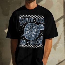 Camiseta Cállate Y Tira Dardos Graciosos Negros