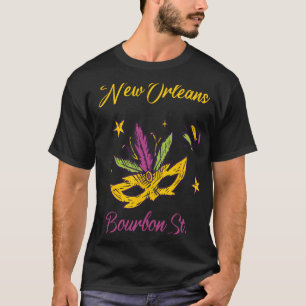 Camiseta Calle Bourbon Barrio Francés Nueva Orleans Mardi G
