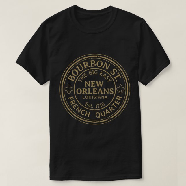 Camiseta Calle Bourbon Nueva Orleans (Diseño del anverso)