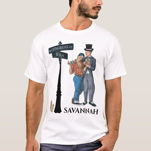 Camiseta Calle Bull Vintage de Savannah (Interés gay) (Anverso)