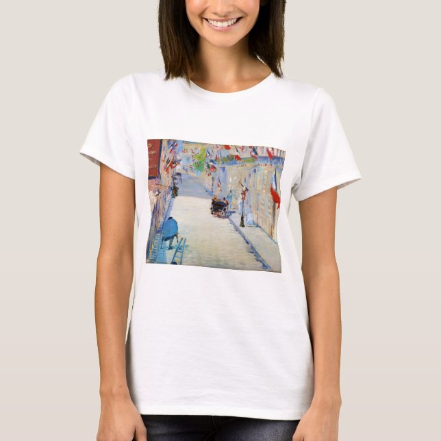Camiseta Calle con banderas francesas, Manet (Anverso)