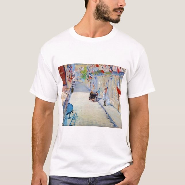 Camiseta Calle con banderas francesas, Manet (Anverso)