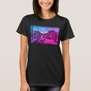 Camiseta Calle Congress Vintage, Portsmouth, NH Foto