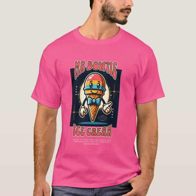 Camiseta Calle de Crema de Hielo Jóvenes divertidos, Hombre (Anverso)