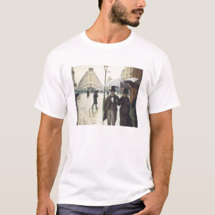 Camiseta Calle de París, Día de Lluvia por Caillebotte