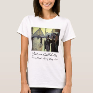 Camiseta Calle de París en día lluvioso de Gustave Caillebo