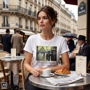 Camiseta Calle de París en día lluvioso de Gustave Caillebo