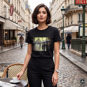 Camiseta Calle de París en día lluvioso de Gustave Caillebo