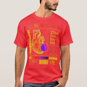 Camiseta Calle de vaporwave Heart Ropa Eboy Ropa japonesa A