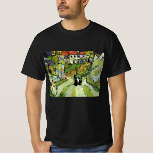 Camiseta Calle del pueblo y escaleras de Auvers, figuras