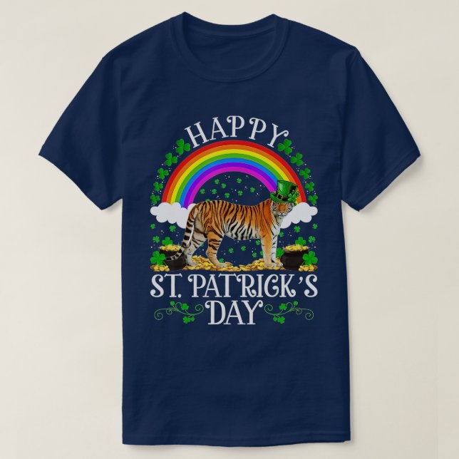 Camiseta Calle del tigre de Bengala con el arcoiris (Diseño del anverso)
