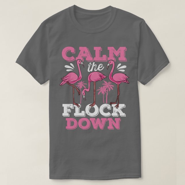 Camiseta Calle el rebaño hacia abajo Flamingo (Diseño del anverso)