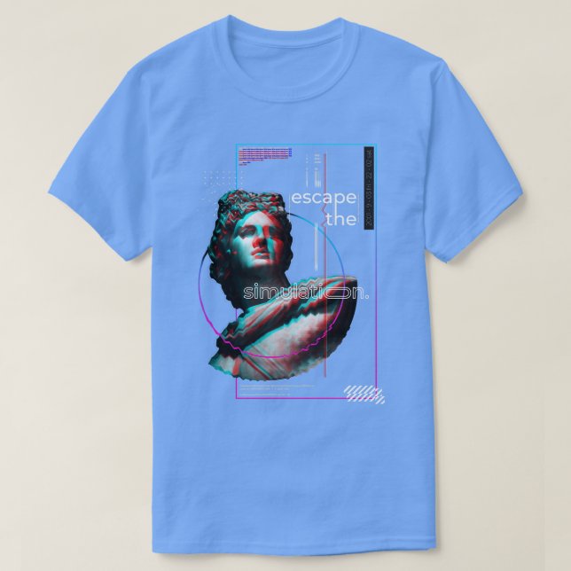 Camiseta Calle estética Glitch Apollo (Diseño del anverso)