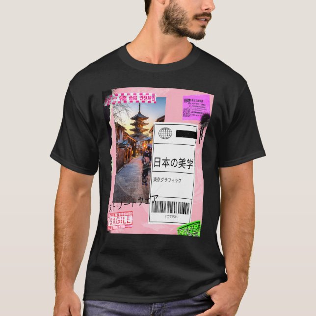 Camiseta Calle estética japonesa (Anverso)