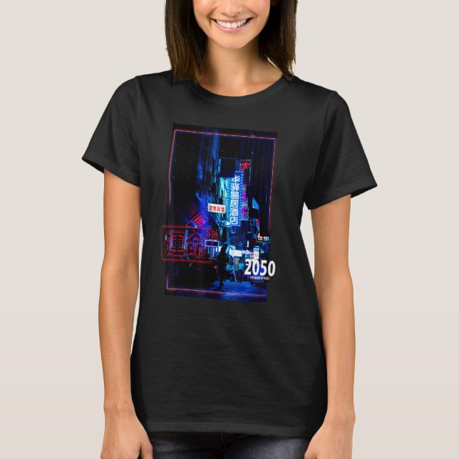 Camiseta Calle Futurista Cyberpunk Lofi (Anverso)