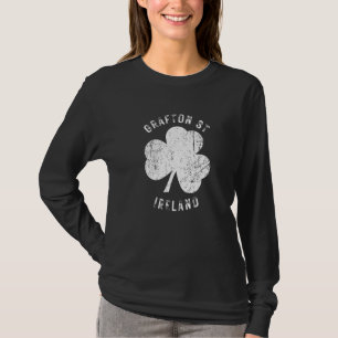 Camiseta Calle Grafton Dublín Irlanda Trébol Antiguo Desgas