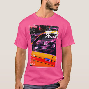 Camiseta Calle japonesa de arte cibernético en Tokio