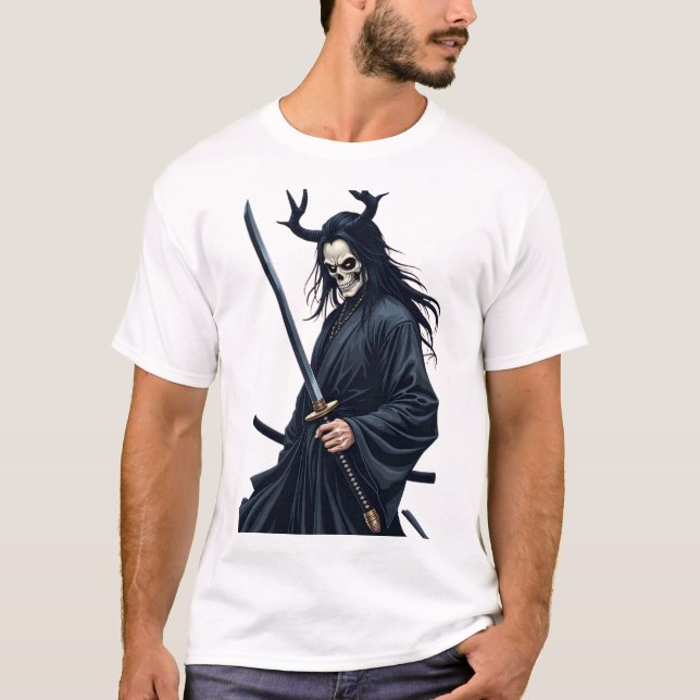 Camiseta calle japonesa estilo arte oscuro, hal (Anverso)