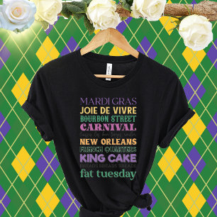 Camiseta Calle Mardi Gras Saying-Joie De Vivre-Bourbon