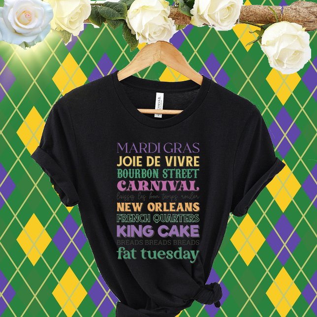 Camiseta Calle Mardi Gras Saying-Joie De Vivre-Bourbon (Subido por el creador)