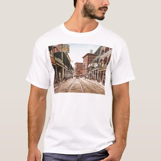Camiseta Calle New Orleans 1900 de St Charles (Anverso)