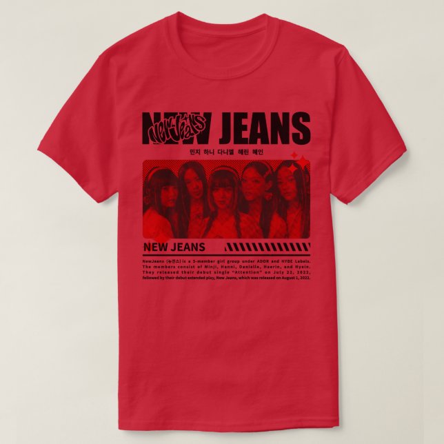 Camiseta Calle NewJeans (Diseño del anverso)