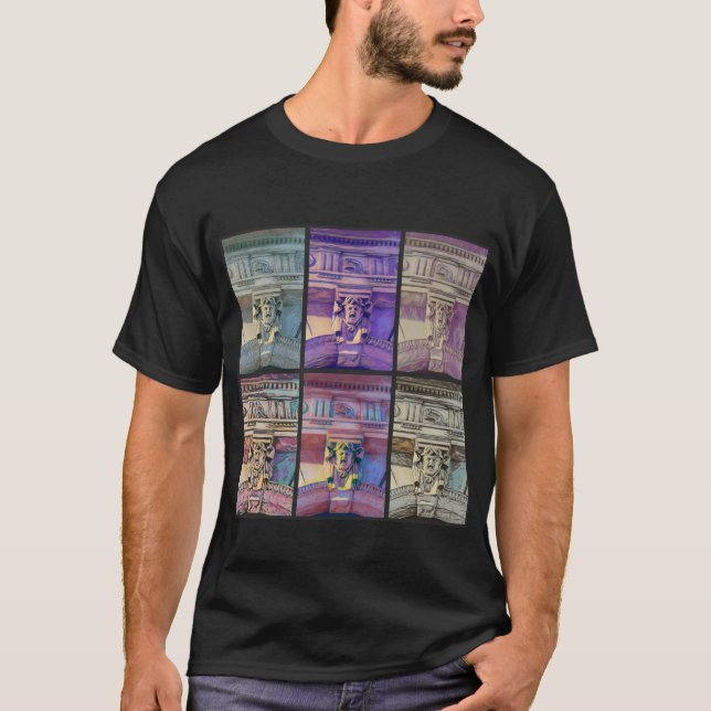 Camiseta calle romana - negro (Anverso)