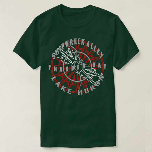 Camiseta Calle Shipwreck Thunder Bay Lake Huron Great Lakes (Diseño del anverso)