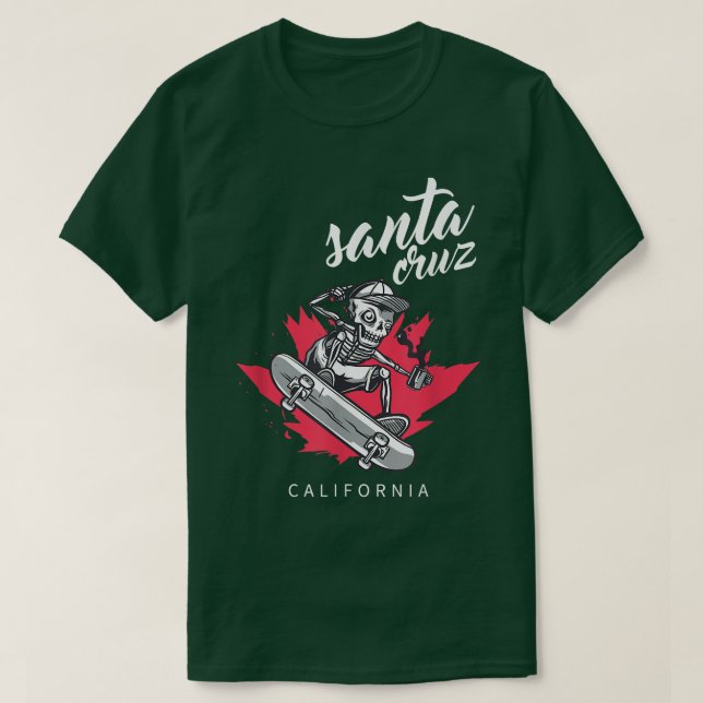 Camiseta Calle Skateboard Skateboard Skateboard de Santa Cr (Diseño del anverso)