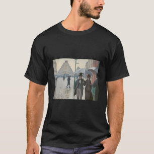 Camiseta Calle Umbrella Paris; Día De Lluvia Por Gustave Ca