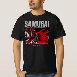 Camiseta Calle urbana japonesa con máscara de Samurai
