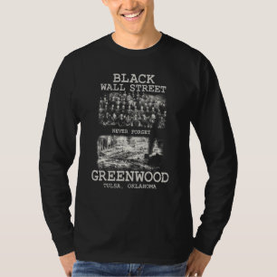 Camiseta Calle Wall Street Negra Tulsa Oklahoma Historia Ne