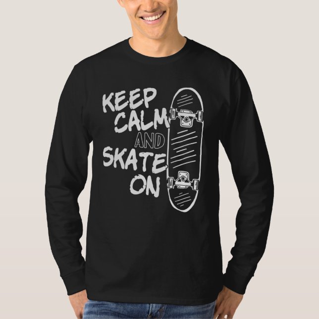 Camiseta Calle Y Esquí En El Skateboard De Longboard (Anverso)