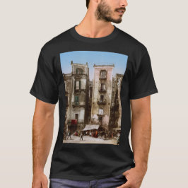 Camiseta Calles de Nápoles, Italia, alrededor de 1900