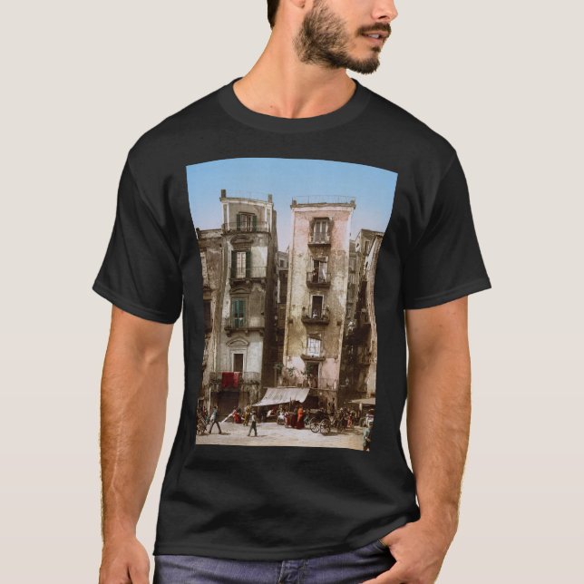 Camiseta Calles de Nápoles, Italia, alrededor de 1900 (Anverso)