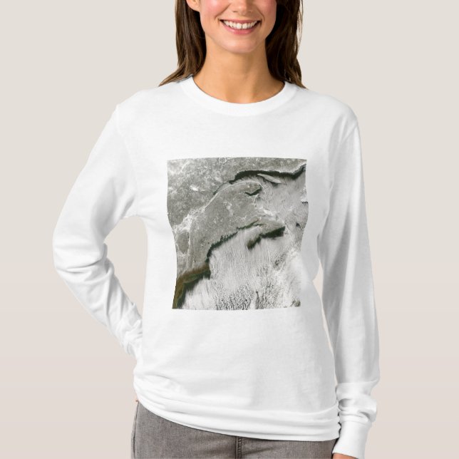 Camiseta Calles de nieve y nubes (Anverso)